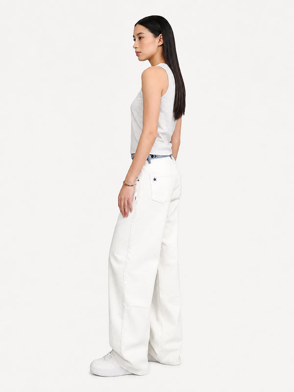 Adjustable Low-Rise Barrel Jeans