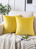 Modern Velvet Throw Pillow Covers – Solid Color Soft Sofa Cushion Cases