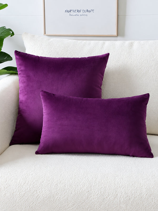 Modern Velvet Throw Pillow Covers – Solid Color Soft Sofa Cushion Cases