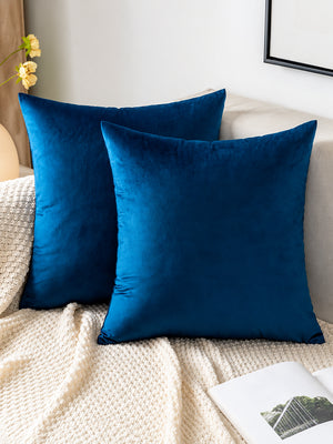 Modern Velvet Throw Pillow Covers – Solid Color Soft Sofa Cushion Cases