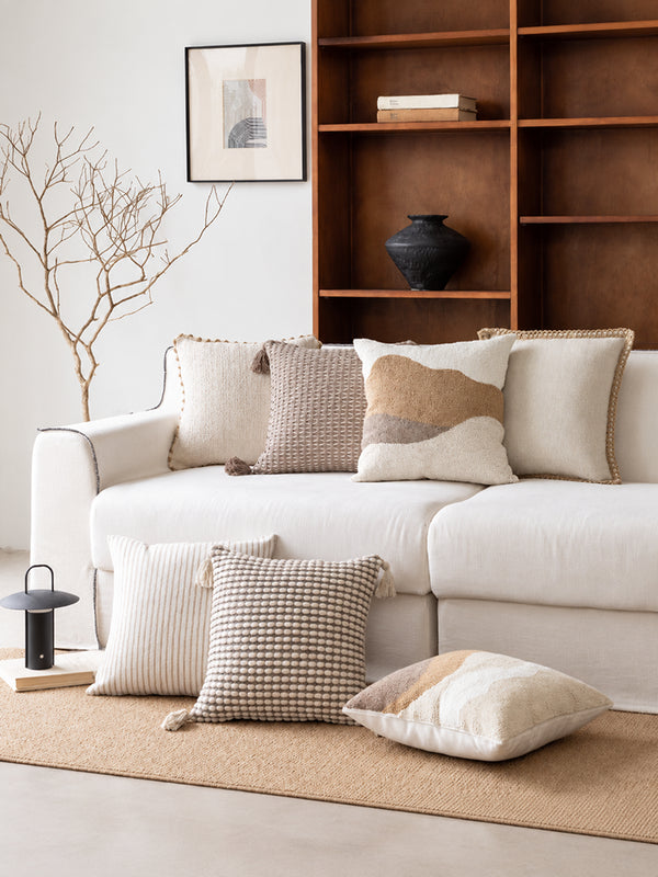 Minimalist Cotton Throw Pillow Covers – Soft Decorative Cushion Cases for Living Room & Bedroom