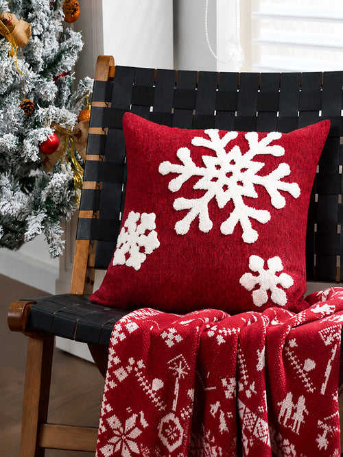 Christmas Snowflake Pillow Covers – Festive Decorative Throw Cushion Covers