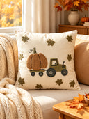 Autumn Pumpkin & Maple Leaf Pillow Covers – Festive Thanksgiving Sofa Decorations