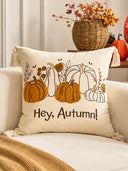 Autumn Pumpkin & Maple Leaf Pillow Covers – Festive Thanksgiving Sofa Decorations