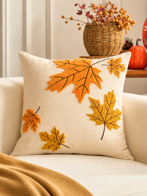 Autumn Pumpkin & Maple Leaf Pillow Covers – Festive Thanksgiving Sofa Decorations