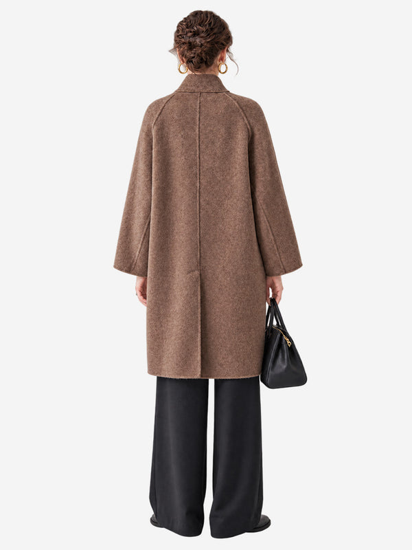 The Timeless Double-Faced Wool Stand Collar Coat