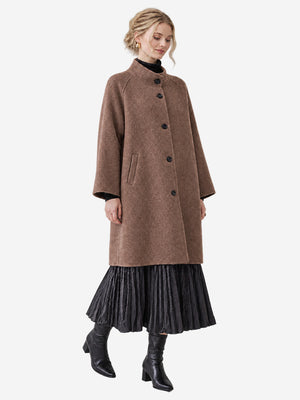The Timeless Double-Faced Wool Stand Collar Coat