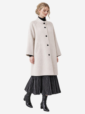 The Timeless Double-Faced Wool Stand Collar Coat