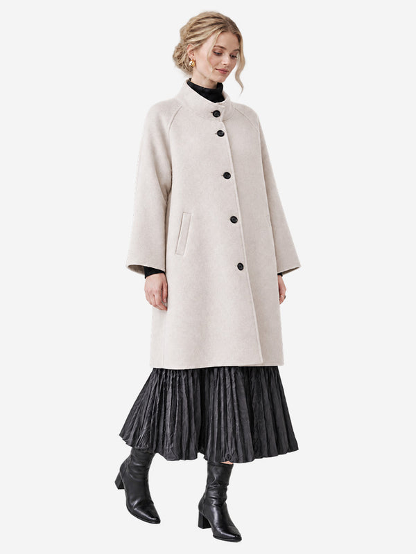 The Timeless Double-Faced Wool Stand Collar Coat