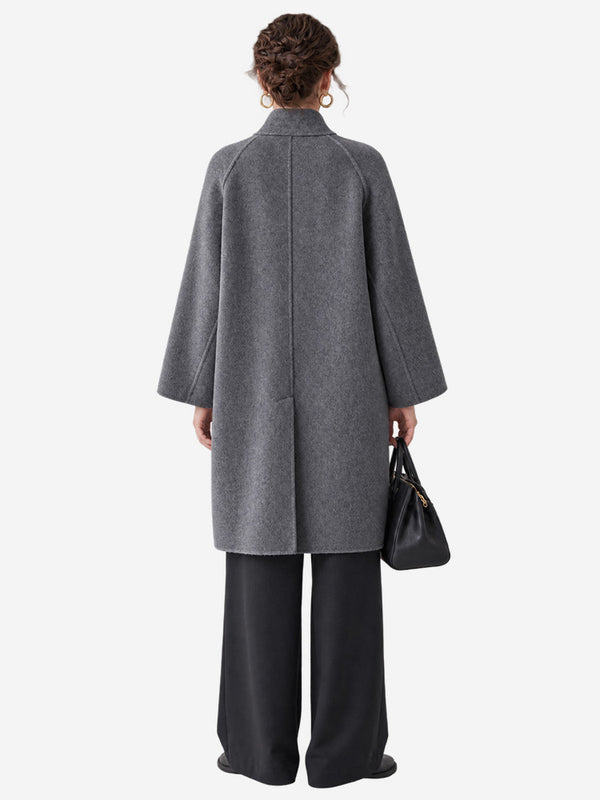 The Timeless Double-Faced Wool Stand Collar Coat