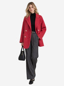 Women’s Classic Double-Faced Wool Coat – Peter Pan Collar & Side Pockets