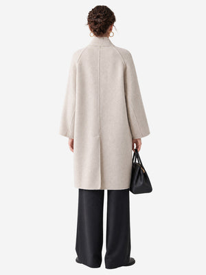 The Timeless Double-Faced Wool Stand Collar Coat