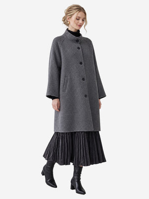 The Timeless Double-Faced Wool Stand Collar Coat
