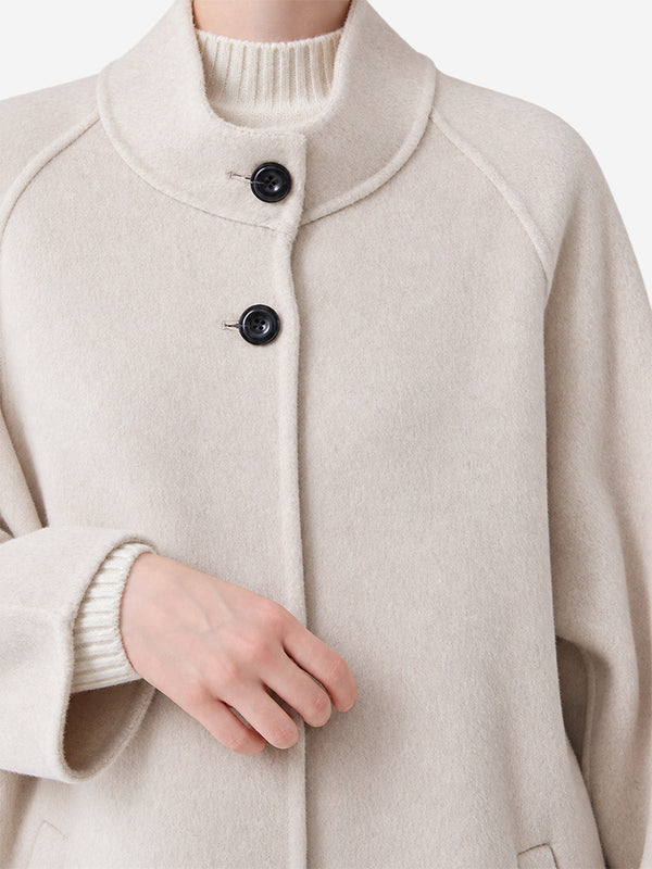 The Timeless Double-Faced Wool Stand Collar Coat