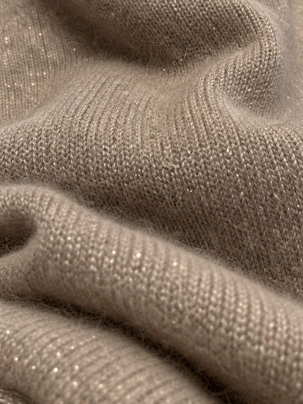 Women's 100% Wool Turtleneck Sweater Soft Knit Relaxed Fit Pullover