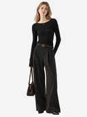Women’s Fine Wool Boat Neck Knit Sweater