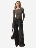 Women’s Fine Wool Boat Neck Knit Sweater