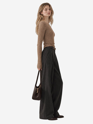 Women’s Fine Wool Boat Neck Knit Sweater