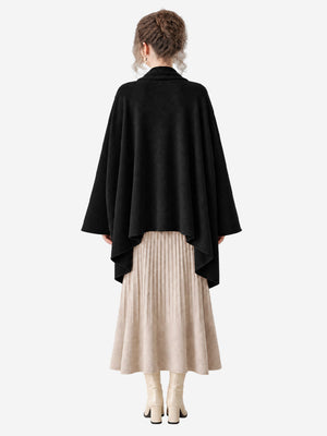 Women’s Cashmere Knit Shawl Cardigan Loose Fit Open Front Sweater