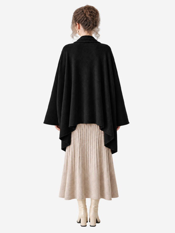 Women’s Cashmere Knit Shawl Cardigan Loose Fit Open Front Sweater