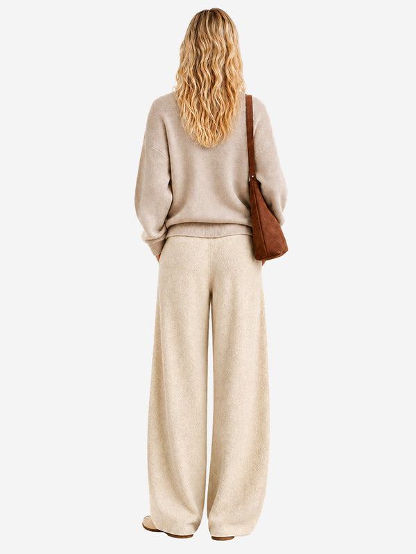 100% Wool Wide-Leg Pants – Soft, Draped & Effortlessly Elegant