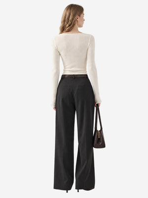 Women’s Fine Wool Boat Neck Knit Sweater