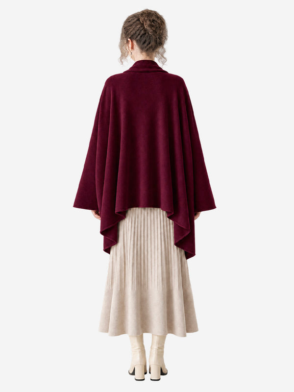 Women’s Cashmere Knit Shawl Cardigan Loose Fit Open Front Sweater