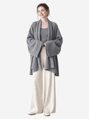 Women’s Cashmere Knit Shawl Cardigan Loose Fit Open Front Sweater