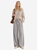 100% Wool Wide-Leg Pants – Soft, Draped & Effortlessly Elegant