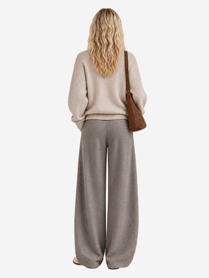 100% Wool Wide-Leg Pants – Soft, Draped & Effortlessly Elegant