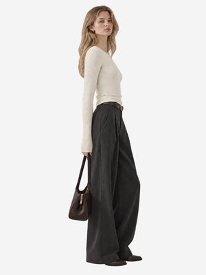 Women’s Fine Wool Boat Neck Knit Sweater
