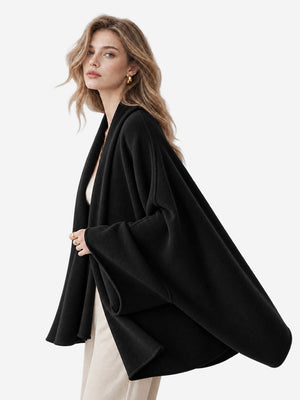 Women’s Cashmere Knit Shawl Cardigan Loose Fit Open Front Sweater