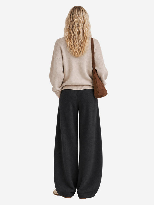 100% Wool Wide-Leg Pants – Soft, Draped & Effortlessly Elegant