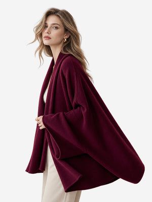 Women’s Cashmere Knit Shawl Cardigan Loose Fit Open Front Sweater