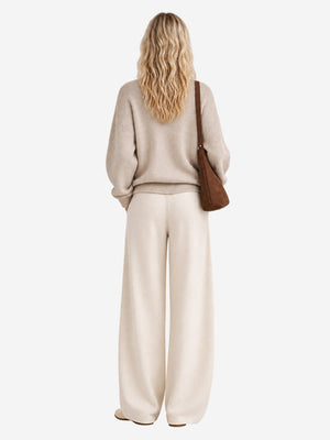 100% Wool Wide-Leg Pants – Soft, Draped & Effortlessly Elegant