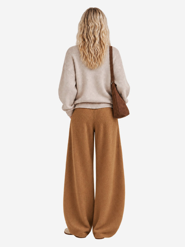 100% Wool Wide-Leg Pants – Soft, Draped & Effortlessly Elegant