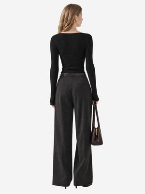 Women’s Fine Wool Boat Neck Knit Sweater