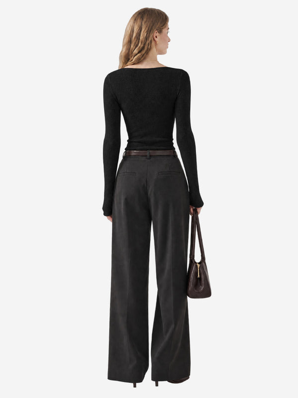Women’s Fine Wool Boat Neck Knit Sweater