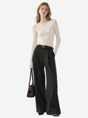 Women’s Fine Wool Boat Neck Knit Sweater