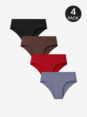 4-Pack Women's Seamless High Waist Tummy Control Thongs