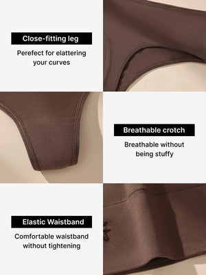 4-Pack Women's Seamless High Waist Tummy Control Thongs
