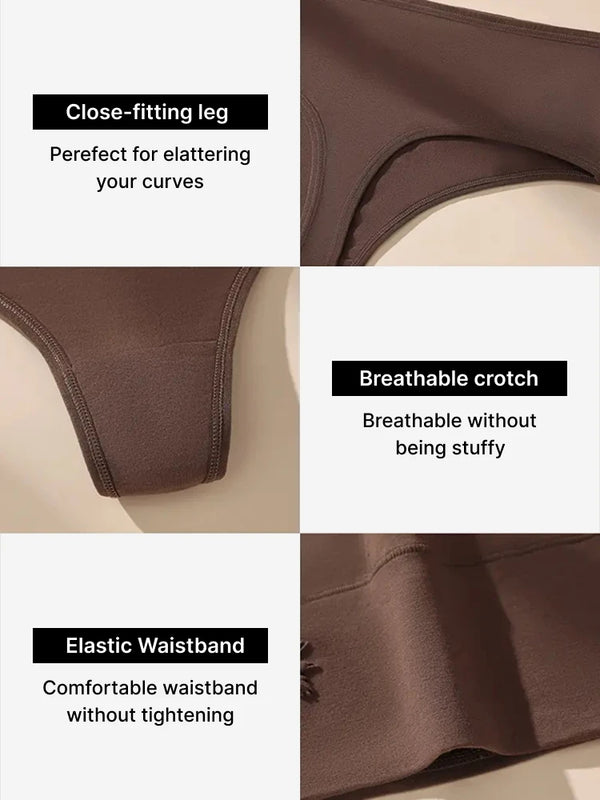 4-Pack Women's Seamless High Waist Tummy Control Thongs