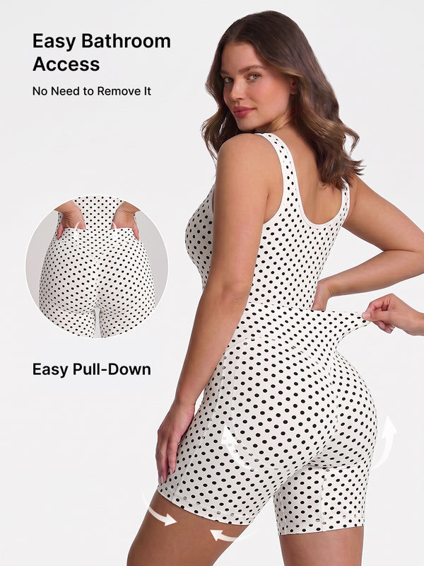 Back Pull Down Easy Bathroom Shaping Bodysuit | Tummy & Butt Contour Shapewear