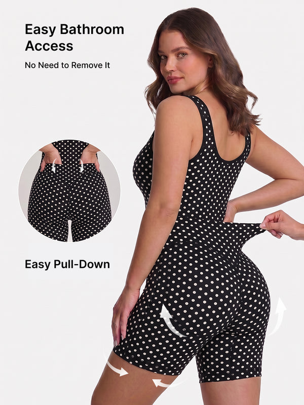 Back Pull Down Easy Bathroom Shaping Bodysuit | Tummy & Butt Contour Shapewear