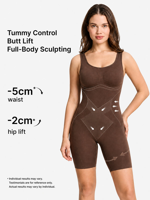 Back Pull Down Easy Bathroom Shaping Bodysuit | Tummy & Butt Contour Shapewear