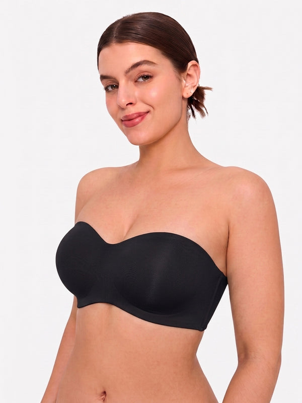 Women's Strapless Wireless Seamless Jelly Push Up Bra