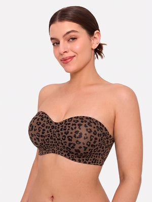 Women's Strapless Wireless Seamless Jelly Push Up Bra