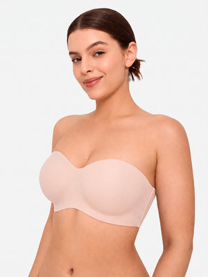 Women's Strapless Wireless Seamless Jelly Push Up Bra