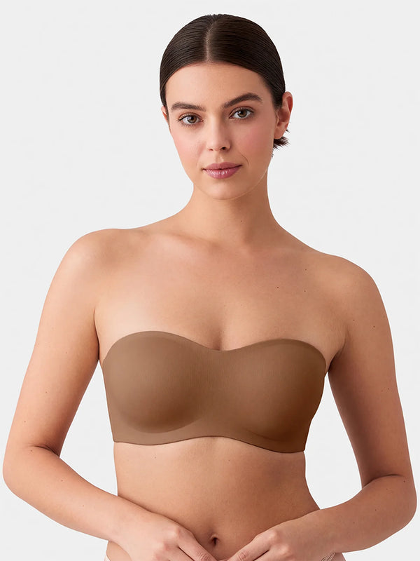 Women's Strapless Wireless Seamless Jelly Push Up Bra