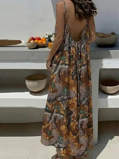 Women's Solid Color Backless Cami Dress